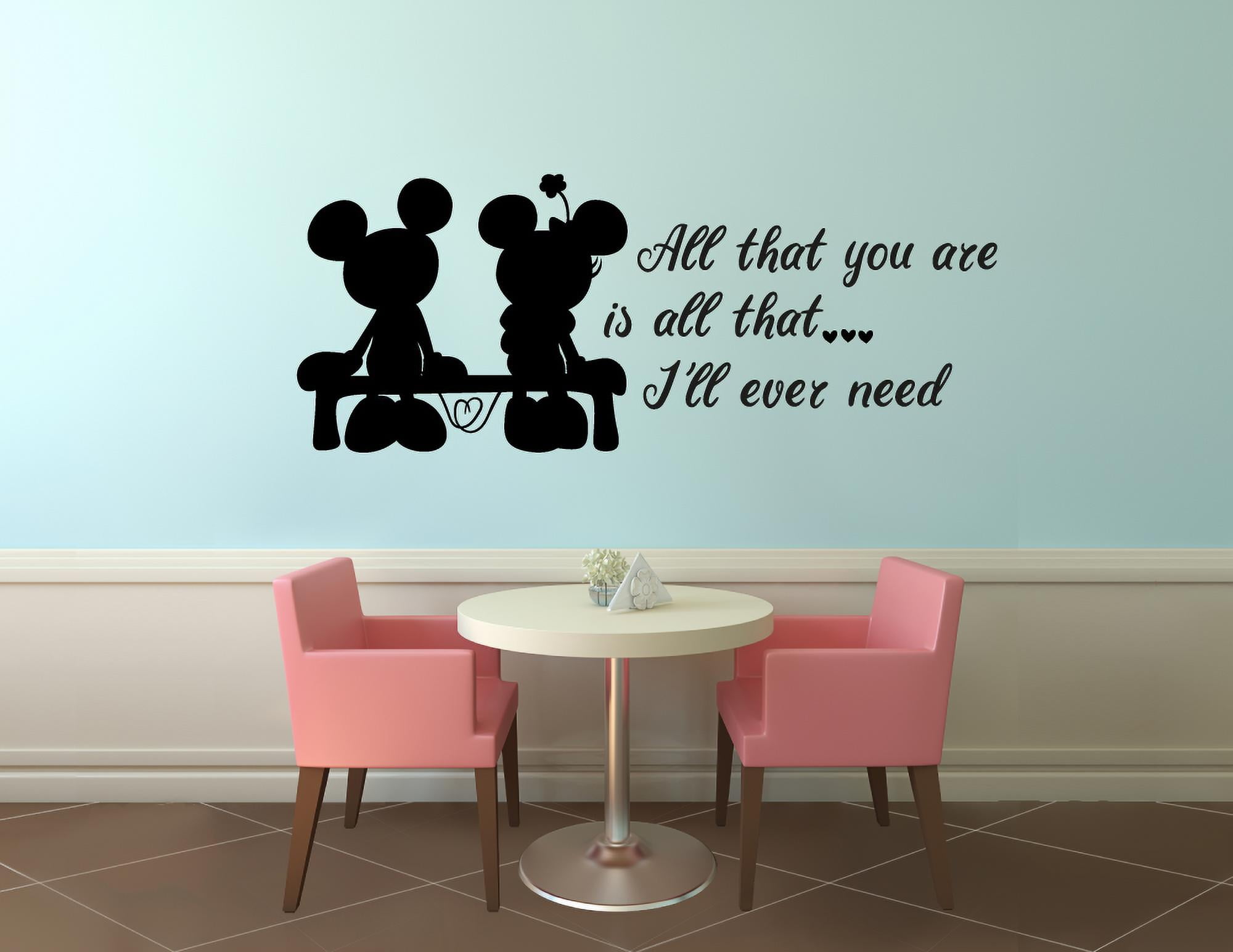 Wall Art Sticker Minnie Mouse I'm A little Princess Girls bedroom playroom diy 