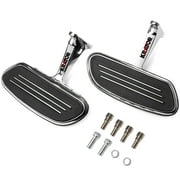 KapscoMoto Chrome Rear Passenger Floorboards Streamliner-Style Flip-Up Footboard Compatible with 2006-2019 Harley Davidson Street Glide - FLHX