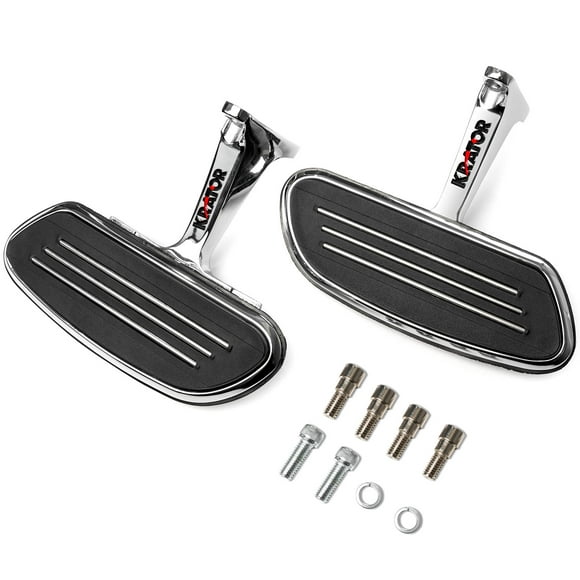 KapscoMoto Chrome Rear Passenger Floorboards Streamliner-Style Flip-Up Footboard Compatible with 1993-2013 Harley Davidson Electra Glide Classic - FLHTC