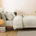 thumbnail image 4 of CozyLux Juego de edredón Queen – Cama de 7 piezas en una bolsa, edredones beige, juego de cama tamaño Queen, juego de cama suave con sábanas de edredón para todas las estaciones, fundas de almohada y, 4 of 9