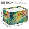 thumbnail image 4 of Yayeee 2 Pack Canvas Storage Basket with Handles for Shelves Fabric Bins Closet Organizer, Colorful Plants, 4 of 8