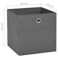 thumbnail image 3 of Cajas de almacenamiento VidaXL de tela no tejida plegables, paquete de 4, color gris, 3 of 8