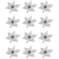 thumbnail image 2 of 24PCS Christmas Glitter Artificial Poinsettia Flowers Artificial Wedding Flowers Decorations Xmas Tree Ornaments, 2 of 8