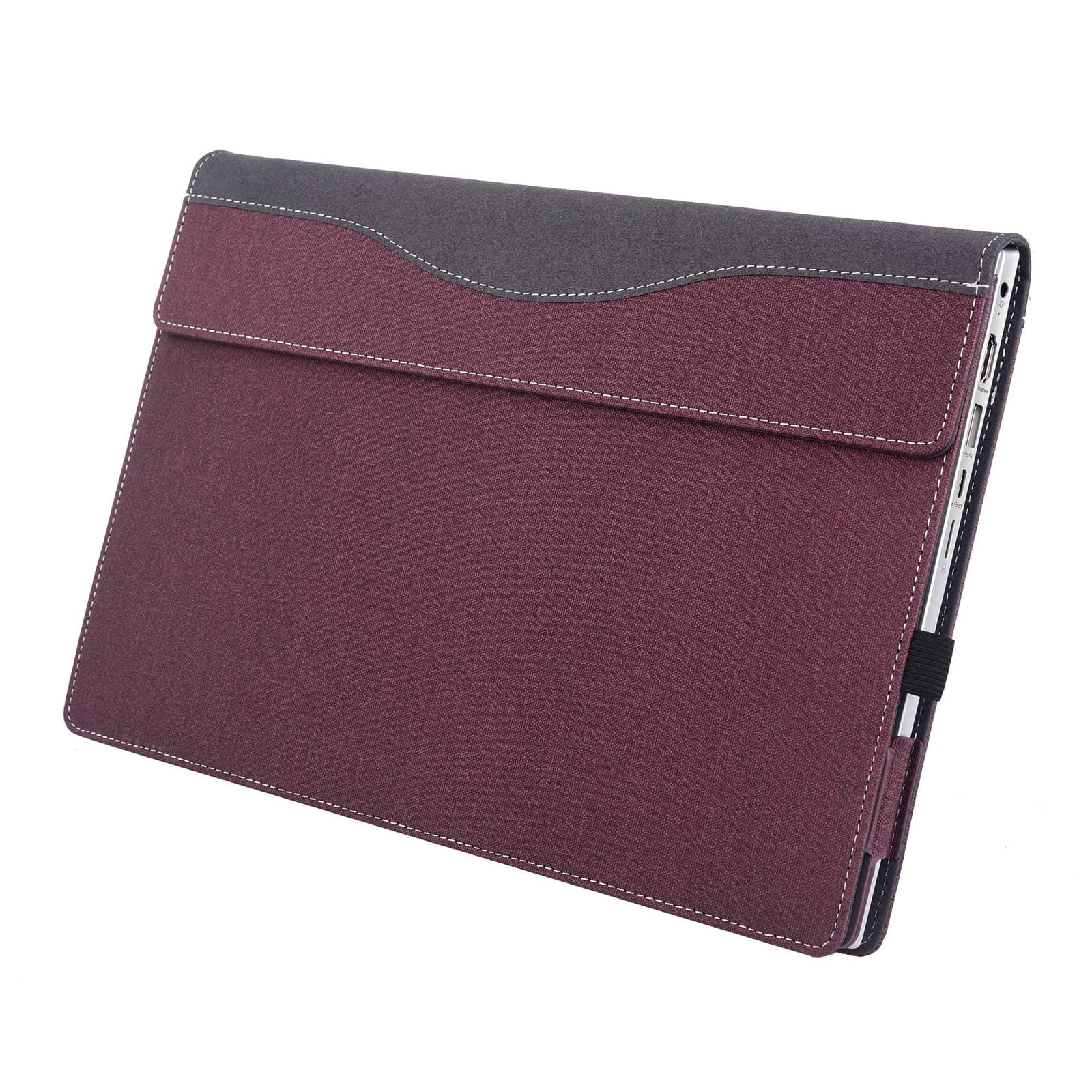 Laptop Cover Case for Dell Inspiron 16 5645/5640/5635/5630/5625/5620 Notebook PC (NOT Working with Other Dell Models) PU Leather Detachable Notebook Sleeve (Wine red)