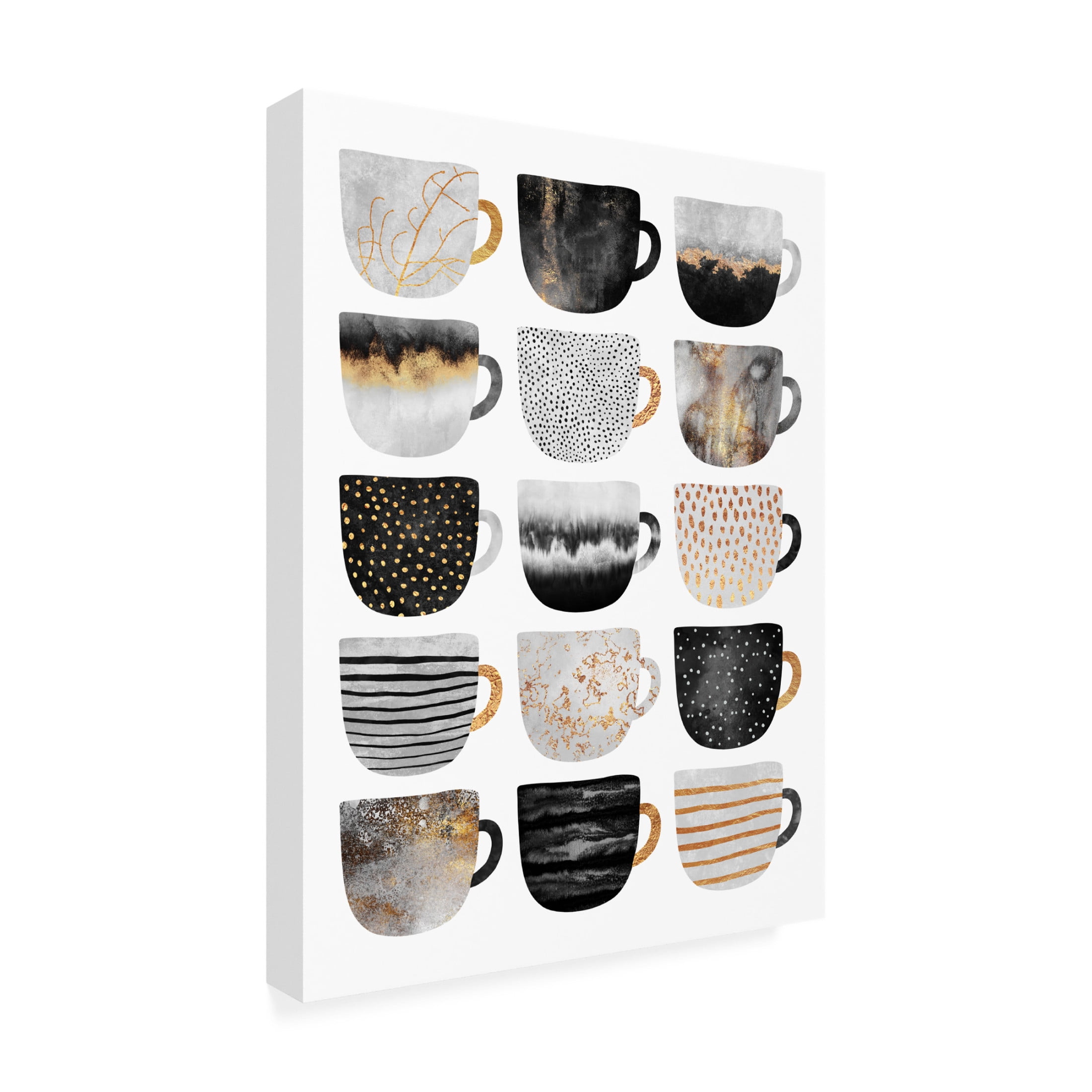 Trademark Fine Art Elisabeth Fredriksson Pretty Coffee Cups Canvas Wall Art