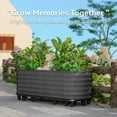 thumbnail image 5 of Garvee Selff-Watering Wheeled Metal Garden Bed – Mobiles Raised Planterr Box with Water, Galvanized Steel Indoor/Outdoor Rolling Groww Station for Herbs, Veggies & Decor （94.5"x23.6"x19.7"),Gray, 5 of 7