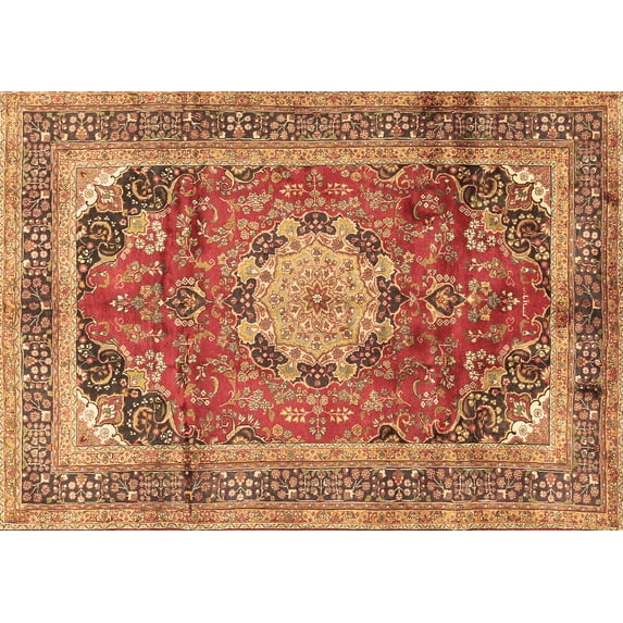 Ahgly Company Indoor Rectangle Medallion Brown Traditional Area Rugs, 4' x 6'