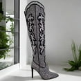 thumbnail image 2 of INC Womens Iresa 4 Embellished Thigh High Over-The-Knee Boots, 2 of 5