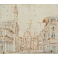 thumbnail image 3 of Peruzzi, Baldassare 23x20 Black Modern Framed Museum Art Print Titled - Firenze Perspective, 3 of 5