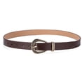 thumbnail image 2 of SWSMCLT Women's Faux Leather Belt Metal Belt For Dress Summer Medium Dinner Fashion Buckle D Ring Metal Buckle Coffee X-Small-Large, 2 of 4