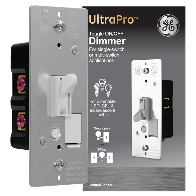 Interruptor de atenuación GE 18025 para LED, CFL e incandescente