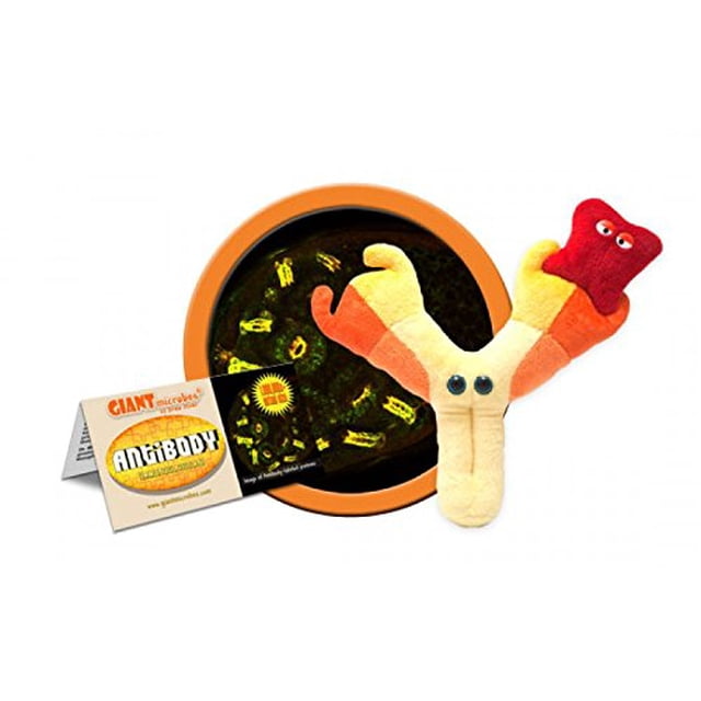 Anticuerpo de peluche GiantMicrobes con antígeno extraíble de 18 cm