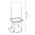 thumbnail image 2 of Silver+Black Laundry Cart with 4 Wheels and Hanging Rack, Metal Wire Laundry Hamper with Storage Basket and Shelf,Steel Frame Laundry Sorter Cart, 110 lbs Load Capacity, 2 of 17