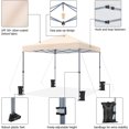 thumbnail image 4 of Songqin 10x10 1-Person Setup Pop Up Canopy Tent, Instant Portable Commercial Canopy Tent, Outdoor Gazebo with 1-Button Push, Wheeled Bag & 4 Sandbags for Home, Party & Outdoor Activities, Beige, 4 of 18