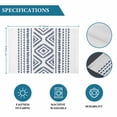 thumbnail image 6 of Navy Blue Boho Placemats Set of 6, Vintage Southwestern Geometric Stripes Placemats for Dining Table, Place Mats for Kitchen Tabletop, Waterproof Wipeable Dining Table Mats Set, 6 of 9