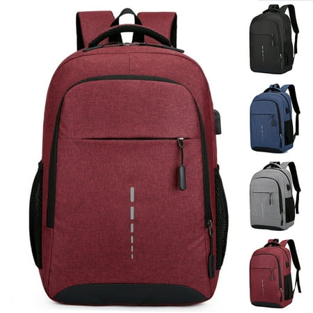 Travel Laptop Backpack, Business Anti Theft Slim RFID Blocking pocket Durable 15.6 Inch Laptops Backpack, USB Charging Port, Water Resistant College Computer Bag for Women & Men(Red)