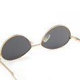 thumbnail image 3 of de montura Vintage para mujer, de sol para viajes al aire libre, Retro Lente gris marco dorado Zulema Gafas de sol ovaladas para mujer, 3 of 8