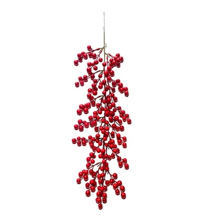 Red Berries Stems Christmas Foam Holly Tree Red Berries Stem Berries