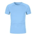 thumbnail image 4 of Kedxroy Baby Boy Clothes Solid Color T Shirt Toddler Boy Summer Cotton Short Sleeve Tops for 1-5T Baby Boy Outfits(Sky Blue,3-4 Years), 4 of 7