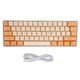 thumbnail image 1 of 61 Keys USB Gaming Keyboard, Color Contrast, RGB Light, Key Row Separation, Wired Mechanical Keyboard for Office Gaming, Orange and Beige, 1 of 4