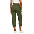 thumbnail image 6 of Guluxicc Women's Linen Gym Pants with Pockets Elastic High Waist Athletic Trousers for Everyday Workout Running, 6 of 7