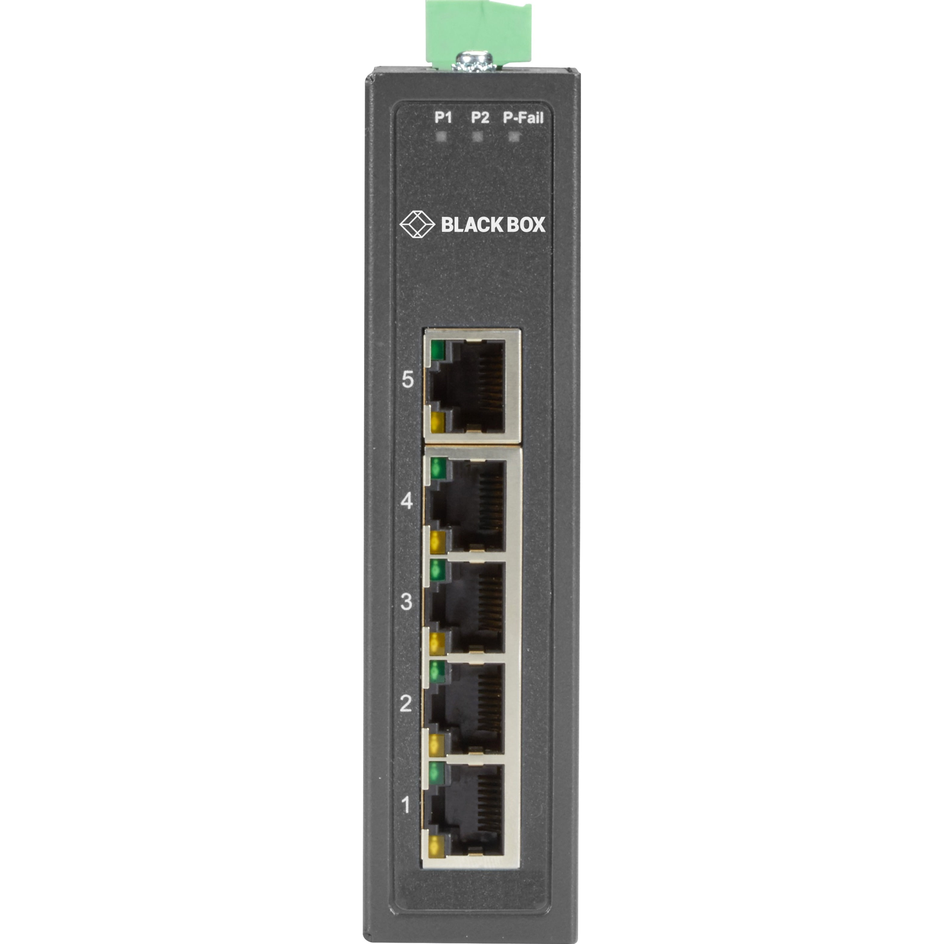 Black Box Industrial 10/100-Mbps Ethernet Switch - Unmanaged- Extreme Temperature- 5-Port - 5 Ports  (LBH3050A)