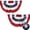 2x4 Ft-2 Pack, variant on 2x4 Ft American Pleated Fan Flag USA Bunting 4th of July Flags Decor Outside Porch Garden Banner Embroidered Patriotic Stars & Sewn Stripes Canvas Header Brass Grommets