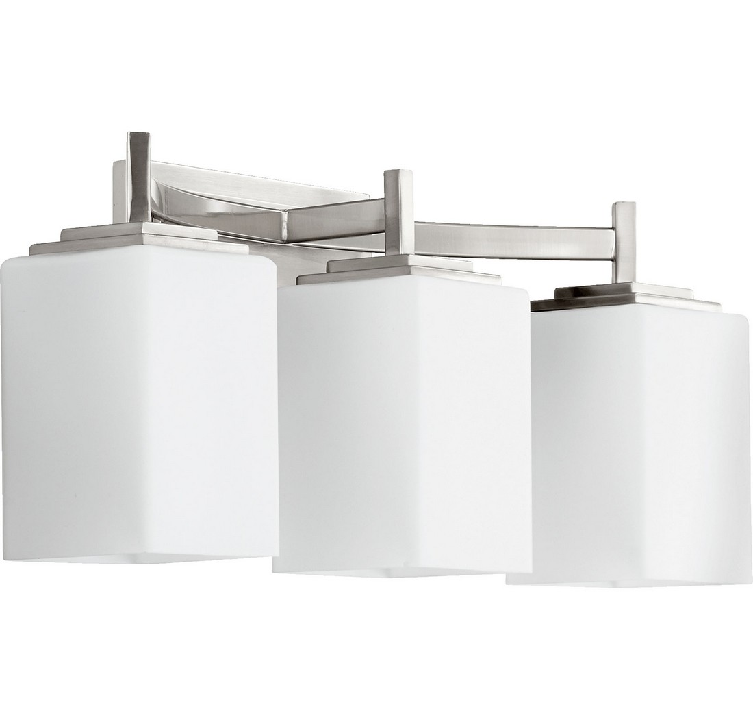 Quorum Lighting Delta 3-Light Satin Nickel Vanity Fixture