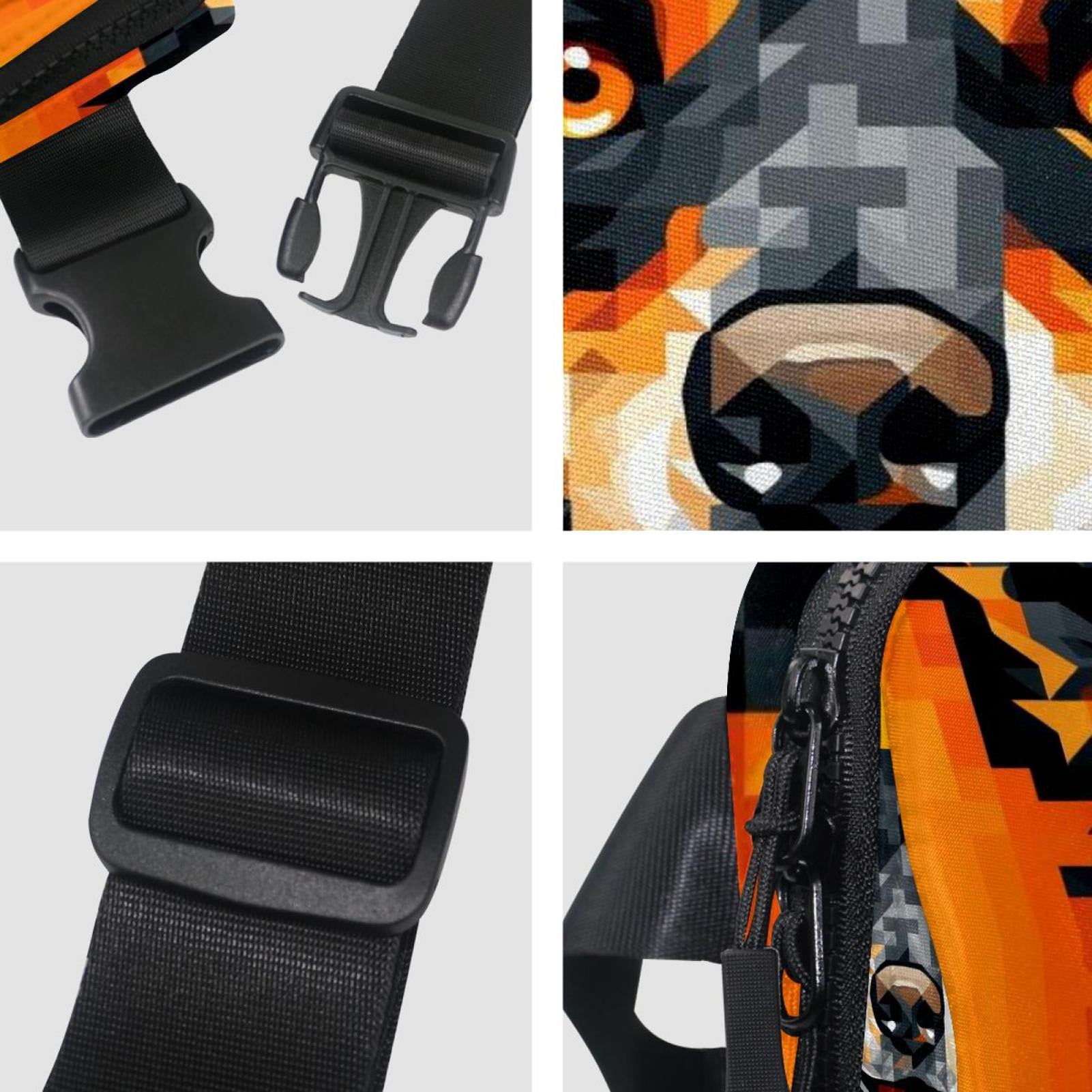 Pixel dog Lightweight Adjustable Crossbody Bag with Extension Strap for Unisex - Waist Packs, Fanny Pack, Crossbody Bag