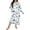ABlue, variant on Women's Large Long Sleeve Cotton Nightgown & Sleepshirt, Blue