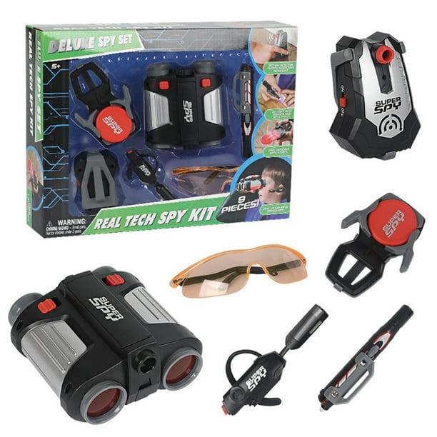 SUNSIOM Kids Spy Gear Spy Toys Binoculars Disk Launcher Light