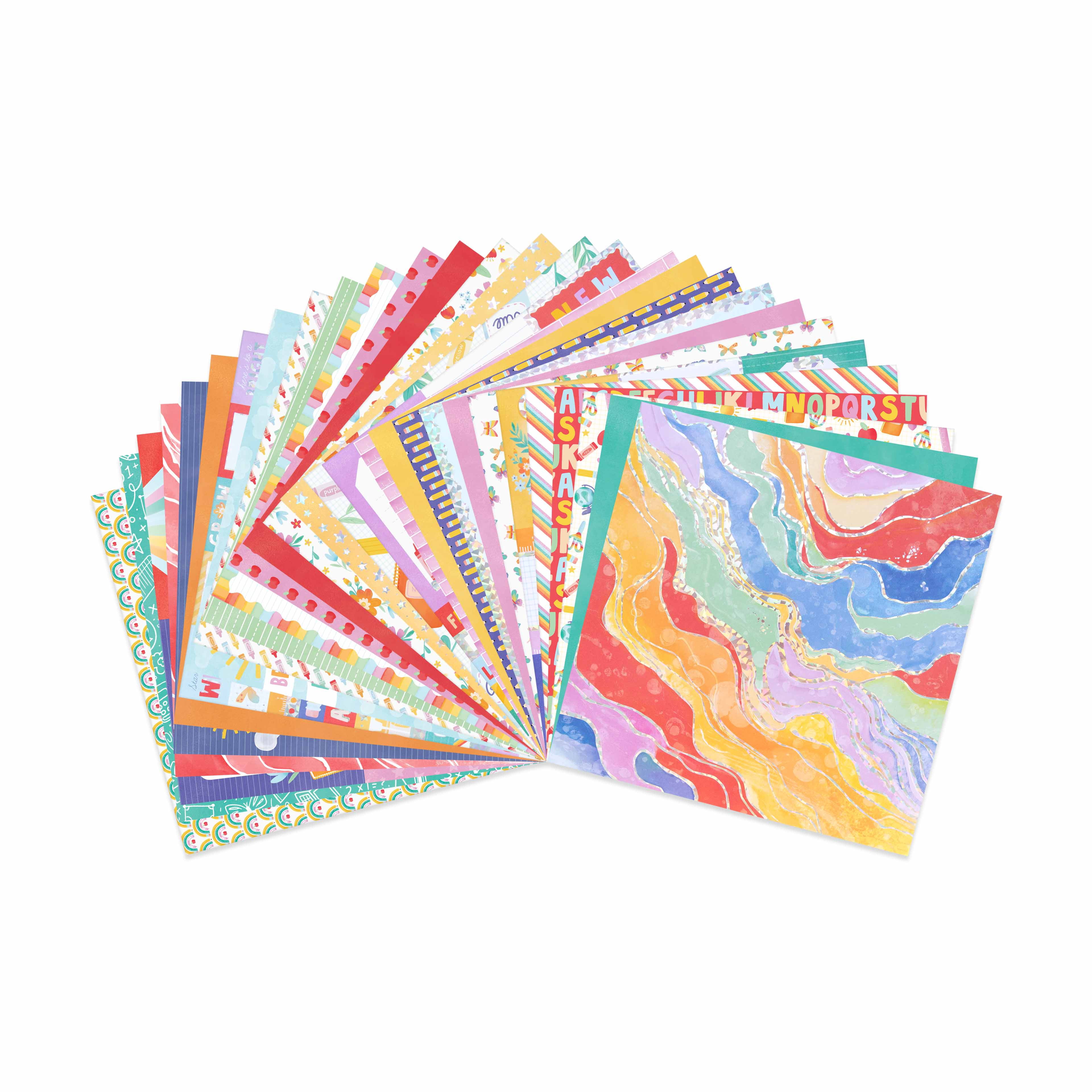 12" x 12" Bright Year Paper Pad by Recollections - Acid and Lignin Free Paper for Scrapbooks - Arts & Crafts - 6 Pack - 58 Sheets