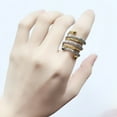 thumbnail image 5 of DESIGNICE Spring Swirl Spiral Flexible Ring Stainless Steel Beaded Ball Fashion Simple Twist Layered Stacking Rings Personalized Middle Thumb Finger Band Comfort Fit Jewelry Gift for Women Men Size 8, 5 of 5