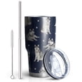 thumbnail image 2 of 30oz Siberian Husky Tumblers Stainless Steel Tumbler with Lid and Straw,Vacuum Insulated Double Wall Travel Tumbler Cups Mug with Cleaning Brush for Coffee,Tea, 2 of 7
