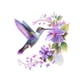 thumbnail image 4 of Pegatina de pared con forma de colibrí y flores, papel tapiz de PVC, fondo para sala de estar, decoración de pared para el hogar, cabecero, oficina,, 4 of 8