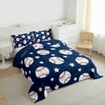 thumbnail image 3 of Manfei Boys Ball Game Bedding Comforter Set,Baseball Lovers Twin Comforter Sets,Blue White Bedding Set For Boys Kids,Microfiber Bedroom Decor Reversible,2 Pieces, 3 of 8