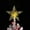 GD.Gold, variant on Lighted Christmas Tree Topper, 8-Inch Metal Star with Glitter, Vintage Hollow Pentagram Tree Top Decoration, Battery Operated Gold
