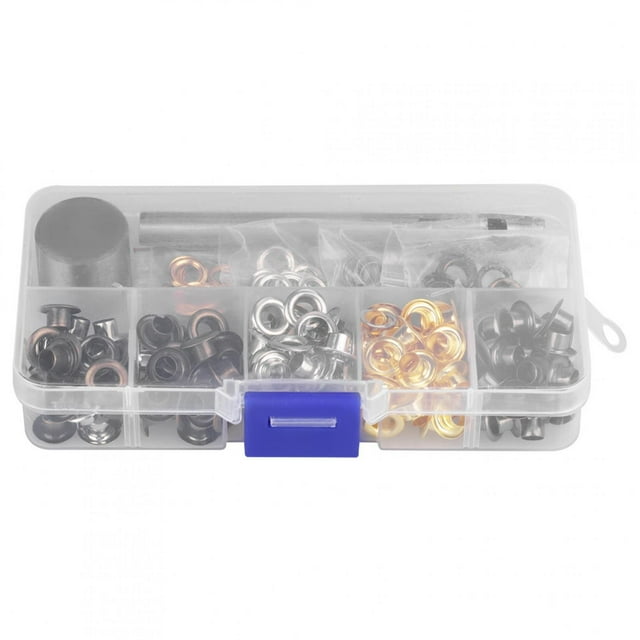 Ojales Con Caja Juego de Herramientas para Trabajos Manuales, Kit de Arandelas y Ojales para Herramientas con ojales, Pancartas y carteles ojales de metal ojales para roza de tela
