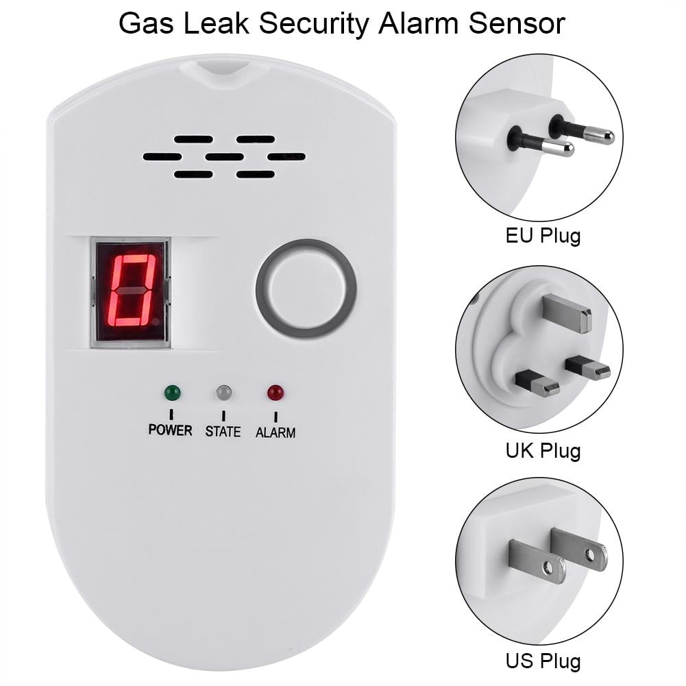 HERCHR Natural Propane Gas Detector, Home Gas Alarm Sensor ...