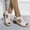 Beige, variant on Njoeus Summer Women Sandals Block Low Heel Sandals Hollow Out Slingback Zipper Sandals Beige/Black Sandals