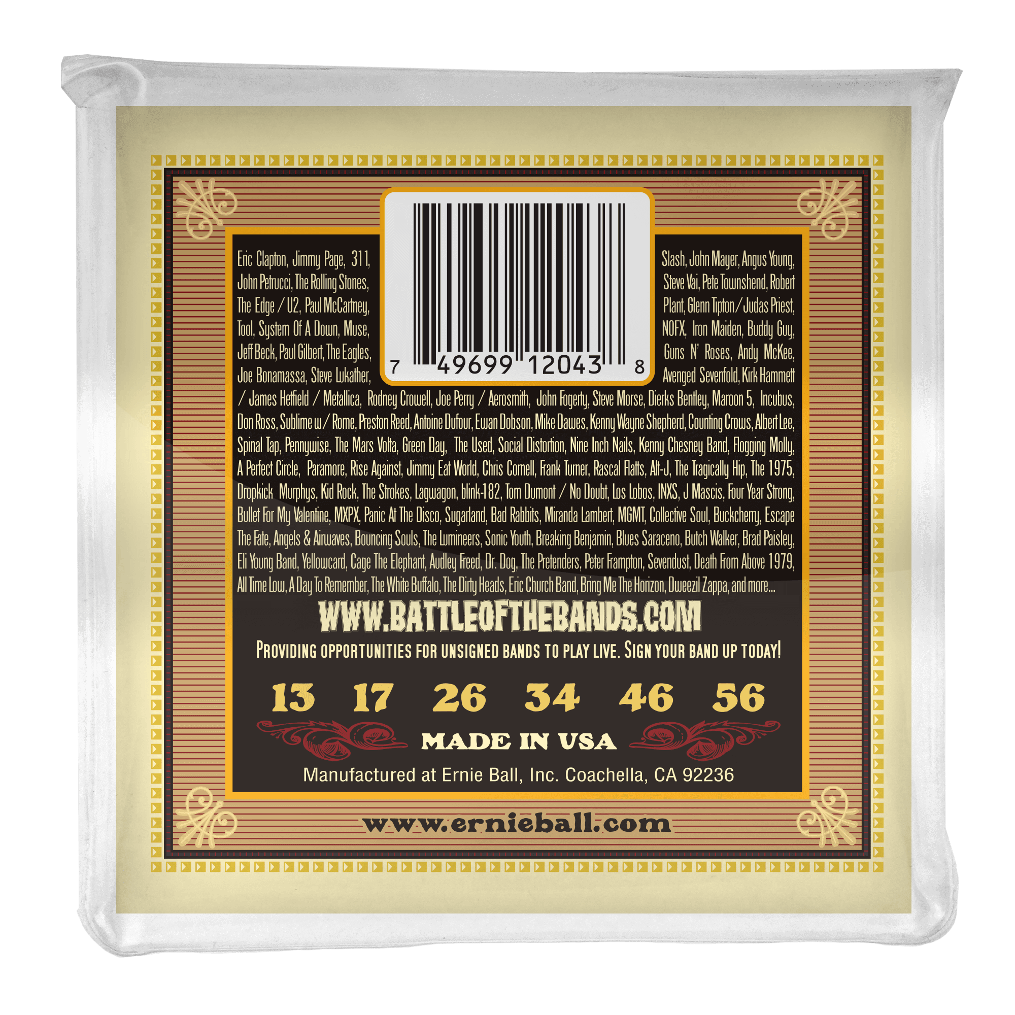 4 PACK Ernie Ball 2043 Silk & Steel 80/20 Bronze Acoustic Guitar Strings 13-56 Regular