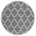 thumbnail image 2 of SAFAVIEH Chatham Gavin Geometric Wool Area Rug, Dark Gray/Ivory, 7' x 7' Round, 2 of 8