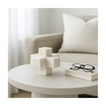thumbnail image 3 of Decorative Object for Home Decor - Bathroom and Office Decor Sculpture - Modern Living Room Decor Statement - Shelf Styling Piece and Coffee Table Statues - Unique Decorative Ornaments - 5" White, 3 of 17