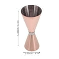 thumbnail image 3 of GOOHOCHY Jigger doble para cócteles, estilo japonés, medidor de chupitos de acero inoxidable con medidas en el interior (30 ml/60 ml), 3 of 8