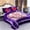 Purple, variant on JML Winter Warm Flannel Fleece Sherpa Blanket 3 Piece, Plush Borrego Blanket For King Bed,79"x91"