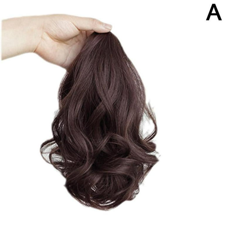 XUEJIAN Synthetic Hair Extensions Wigs Women Toupee Short Wavy Curly Claw Ponytail Hair Clip In Hair Extensions Women Hair Wigs X2H3