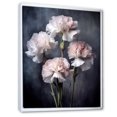 thumbnail image 2 of Designart "Monochrome Carnation In Dark Tones I" Carnations Floater Framed Wall Decor, 2 of 5