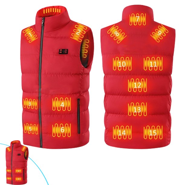 Teissuly Heated Waistcoat For Men Women, Unisex Winter Hooded Heated Outerwear For Men Women, Lightweight USB Electric Heated Clothing Waistcoat With 3 Heating Level Teissuly WER202311272826