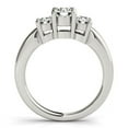 thumbnail image 4 of 14k White Gold Timeless 3 Stone Round Diamond Engmt Ring 1 cttw Size 4, 4 of 4