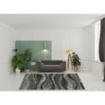 thumbnail image 5 of 8' X 11' Charcoal Silver And Grey Abstract Shag Power Loom Stain Resistant Area Rug, 5 of 5
